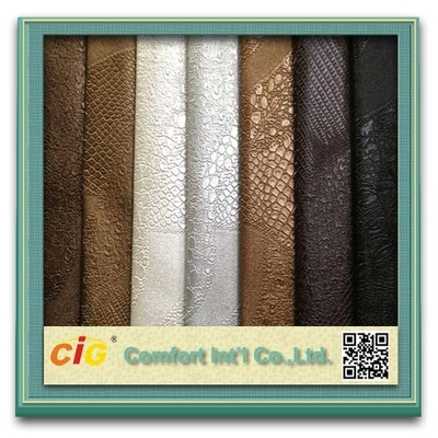 Cuero artificial del PVC del Pvc del grueso decorativo del cuero 0.6m m para el bolso