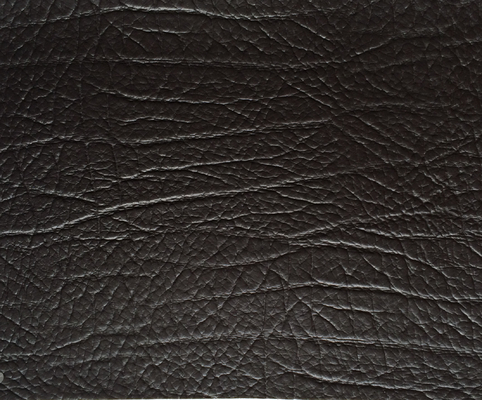 Material negro de la tela de tapicería de la imitación de cuero de la textura de Lichi para los muebles