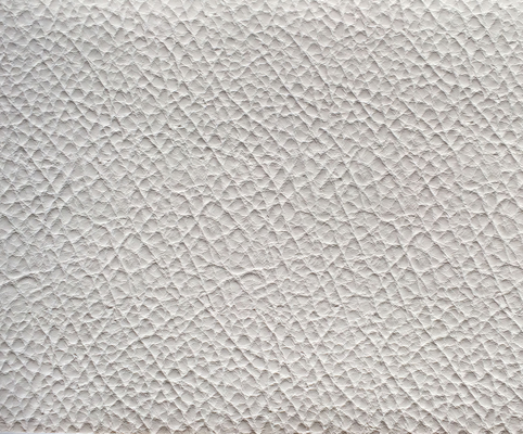 tela de tapicería blanca de la imitación de cuero de la textura del lichi, imitación de cuero lisa para el sofá