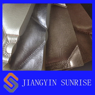 Cuero sintético ornamental de la tela/PVC del cuero del PVC para el paquete de lujo