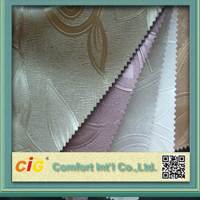 El cuero sintético del PVC del alto grado, brillo del PVC cubre la materia textil con cuero casera