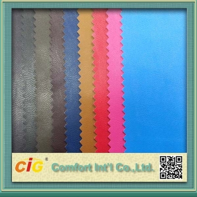 tela del cuero sintético colorido de la PU de 0.4m m/del cuero artificial para el bolso