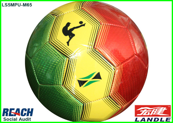 Bola de cuero sintética colorida de encargo del fútbol de los balones de fútbol/PU