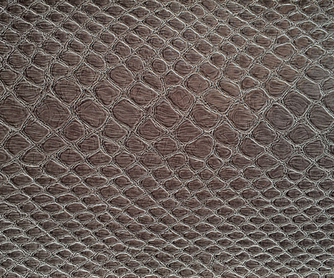 Tela gris para los bolsos, falsa tela de la imitación de cuero del cuero del cocodrilo
