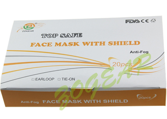 mascarilla médica no tejida del favorable escudo de 3 capas, mascarilla quirúrgica blanca