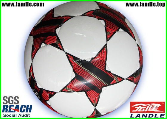 Tamaño estándar y peso de cuero sintéticos cosidos a máquina del balón de fútbol del nuevo diseño