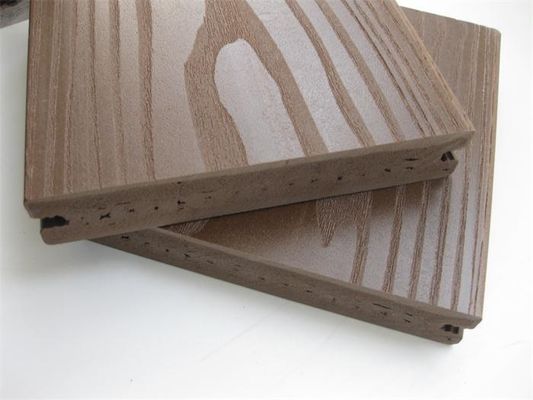 Tableros de suelo exteriores del vinilo del Pvc del sólido con el café, superficie Coextruded del ASA