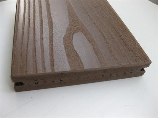 Tableros de suelo exteriores del vinilo del Pvc del sólido con el café, superficie Coextruded del ASA