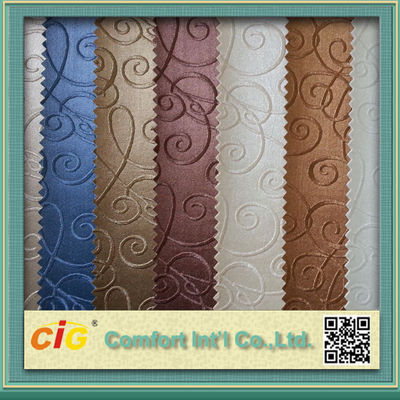 Tela grabada en relieve color clásico 0,6 - 1.2m m del cuero de la tapicería del automóvil del Pvc grueso