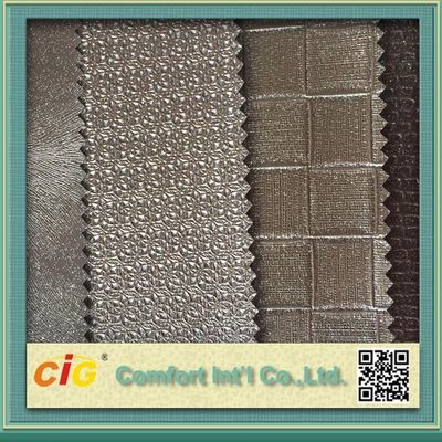 Tela grabada en relieve color clásico 0,6 - 1.2m m del cuero de la tapicería del automóvil del Pvc grueso