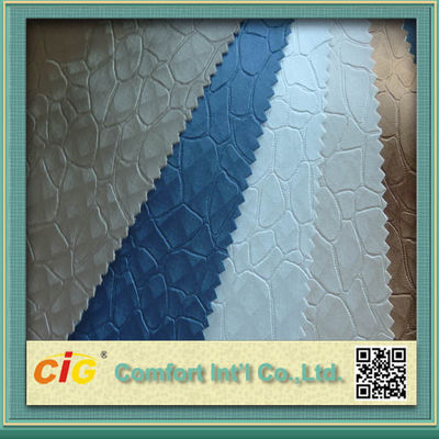 Tela grabada en relieve color clásico 0,6 - 1.2m m del cuero de la tapicería del automóvil del Pvc grueso
