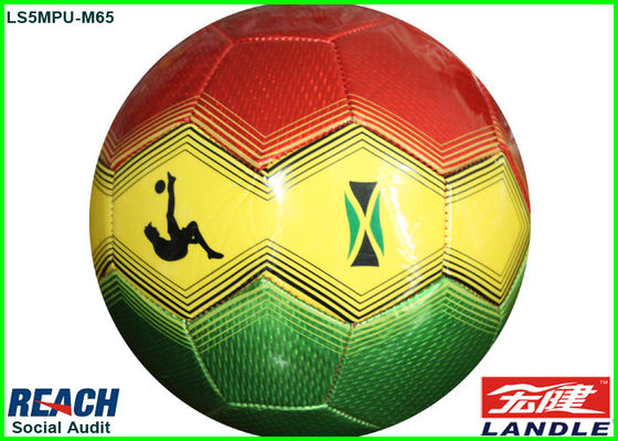 Bola de cuero sintética colorida de encargo del fútbol de los balones de fútbol/PU