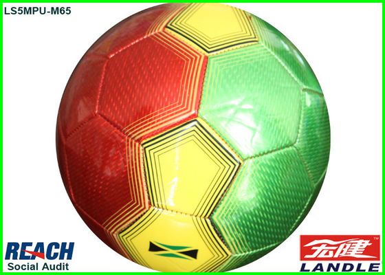 Bola de cuero sintética colorida de encargo del fútbol de los balones de fútbol/PU