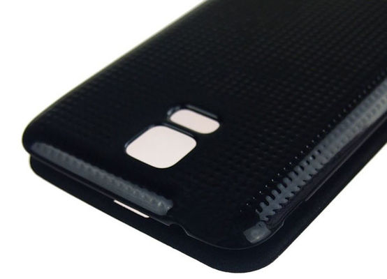 El tirón de cuero elegante antiarañazos de la galaxia S5 del teléfono celular de Samsung encajona la cubierta de batería