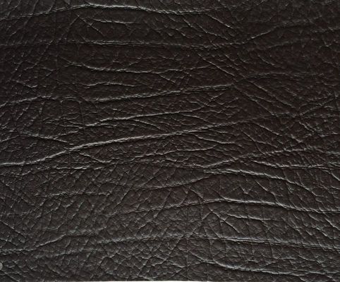 Material negro de la tela de tapicería de la imitación de cuero de la textura de Lichi para los muebles