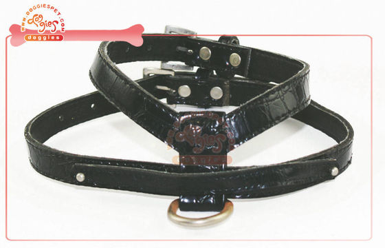 Arnés del perro negro de la imitación de cuero y ventaja durable/arnés ajustable del perro