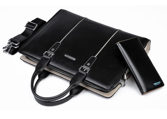 Bolso para hombre de cuero de la taleguilla de la cartera del negocio con la correa durable del hombro