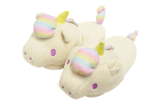 Das Einhorn - deslizadores de la felpa del hogar del invierno del pantoffeln del weiche para las señoras de las muchachas