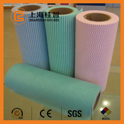 Trapos perforados del Nonwoven de Spunlace del rayón de la FUERZA del 100% con buena absorbencia del agua